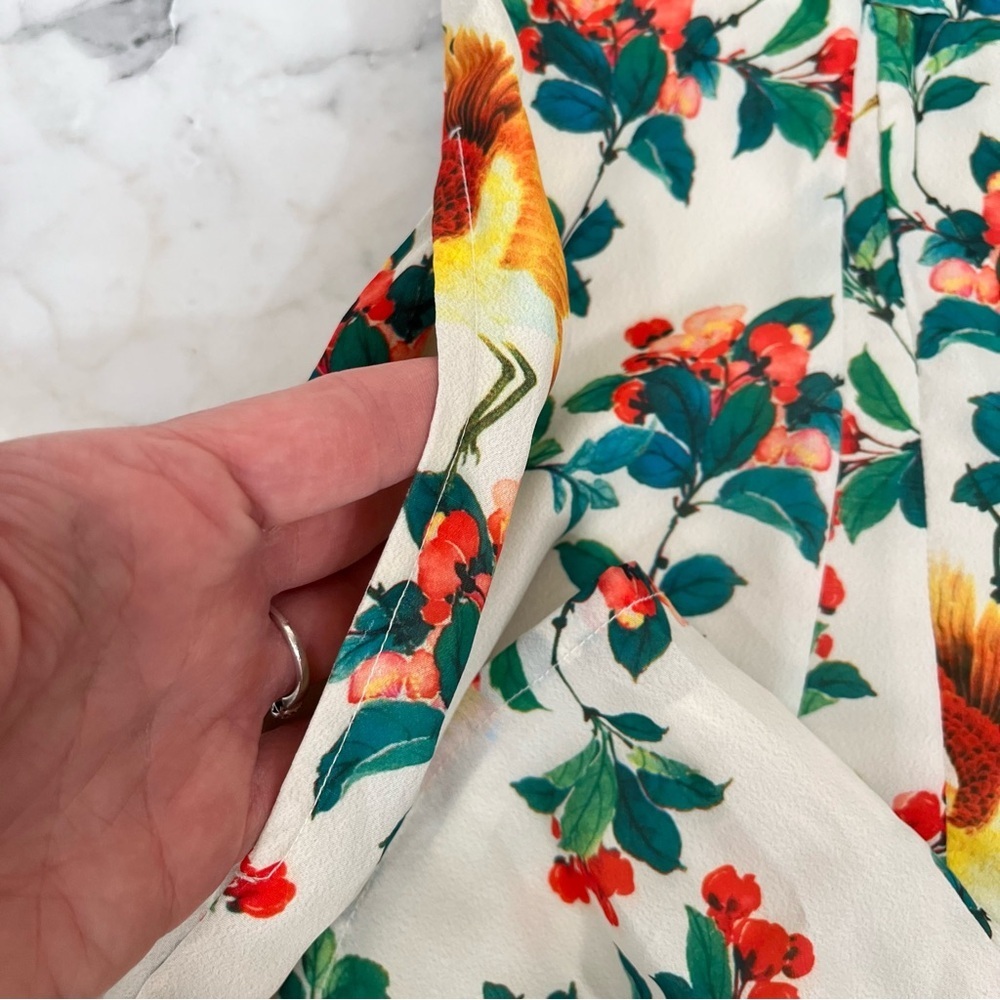 Eshakti tropical bird print romper bow detail retro vintage inspired medium - Picture 10 of 14